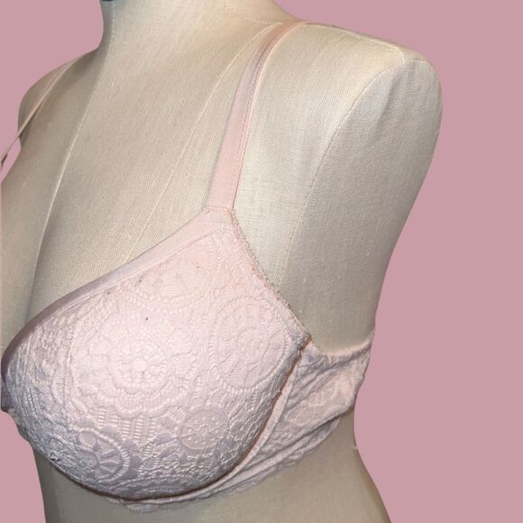 Plus Size aerie Pink Lace Wired Bra Size 38DD - Picture 2 of 5